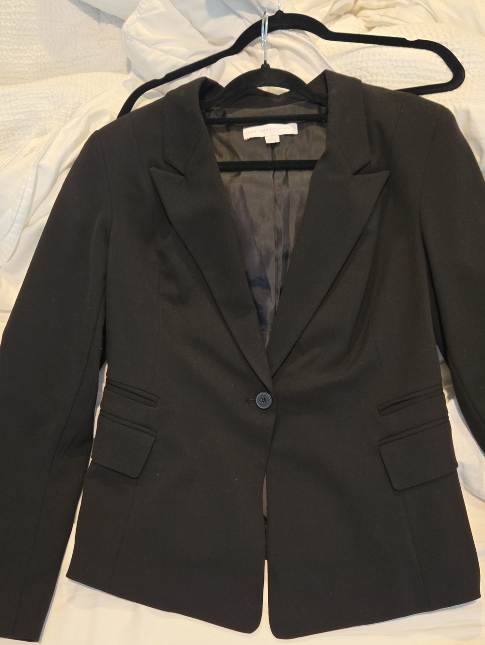 New York & Company Black Single-Button Tailored Blazer